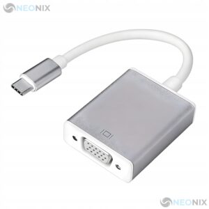 Adapter Przejściówka Z Usb C (Typ C) 3.1 Na Vga Aluminiowa